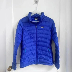 Womens Vintage Blue Patagonia Down Puffer Jacket